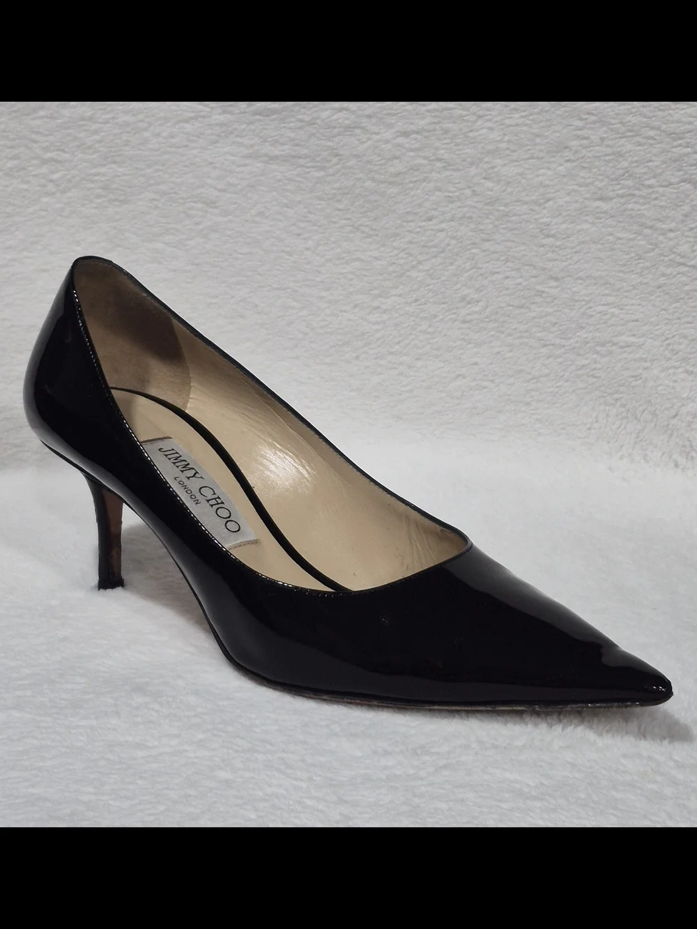 Jimmy Choo Women's Black Patent Leather Pointed-Toe Pump